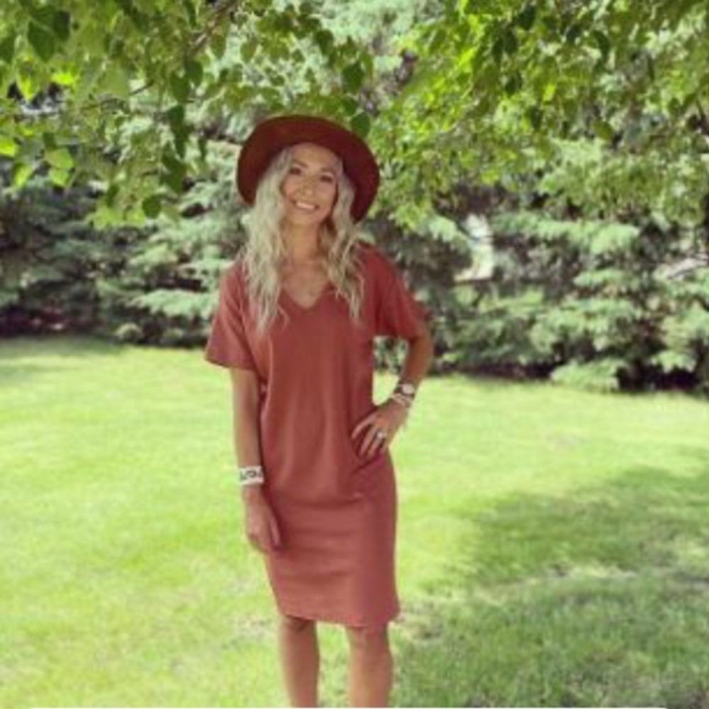 (NWT) Prologue Rust Short Sleeve Dress